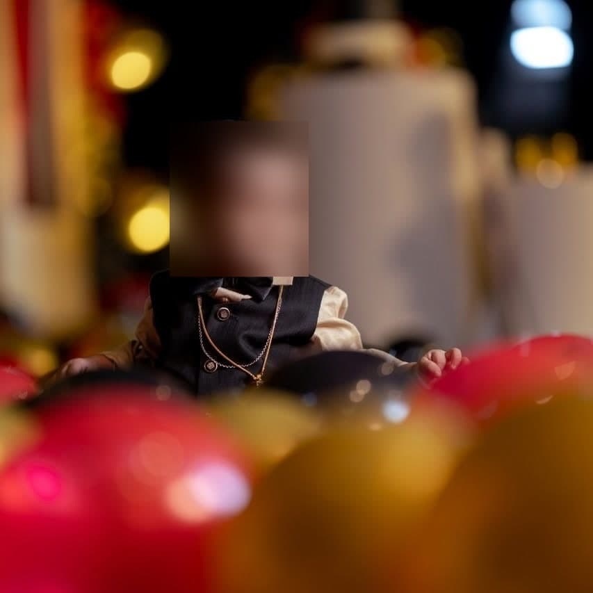 Balloon & Theme Decor: Royal first birthday: red, black and gold