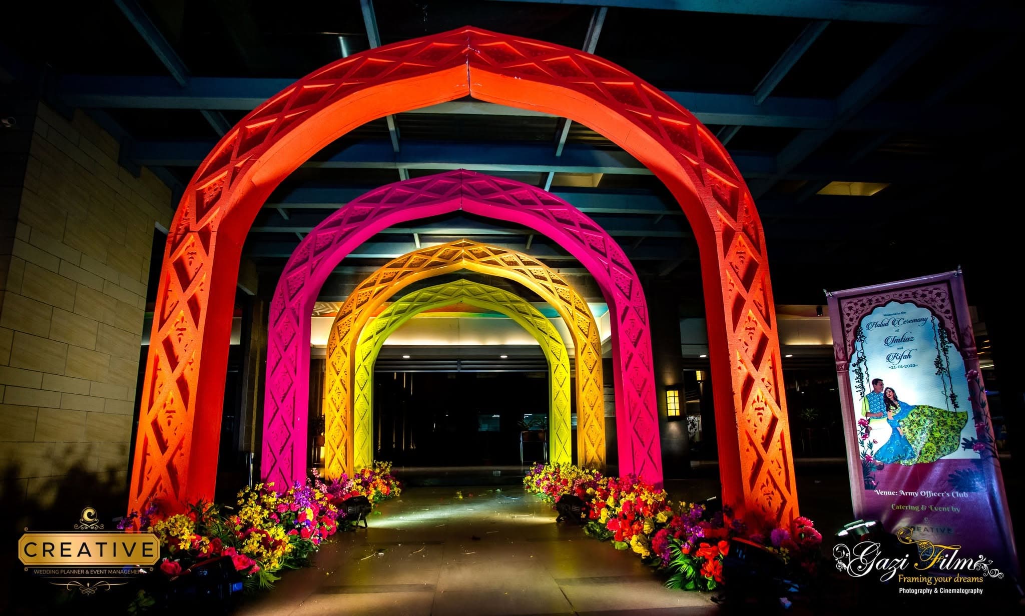 Entrance Gate Decoration: Holud at Army Officers’ Club